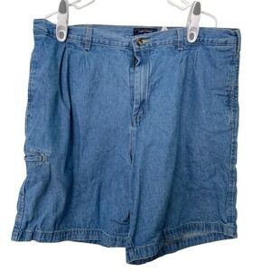 Vintage Saddlebred 40W Blue Denim Shorts 35x8.5 100% Cotton Mom Shorts 90's